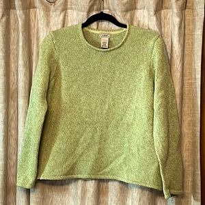 LL Bean spring green sweater